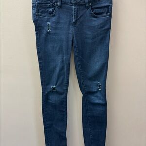 Women's Distressed Blue Jeans style #3193